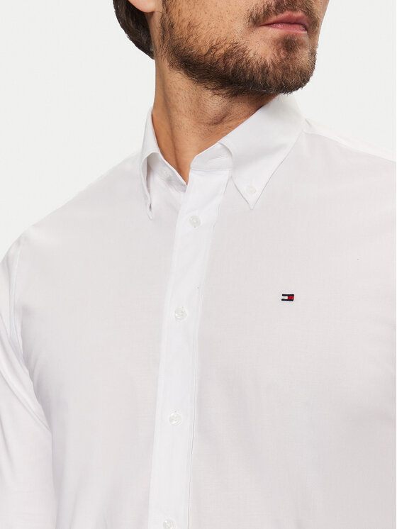Tommy Hilfiger Tommy Hilfiger Koszula MW0MW37595 Biały Regular Fit