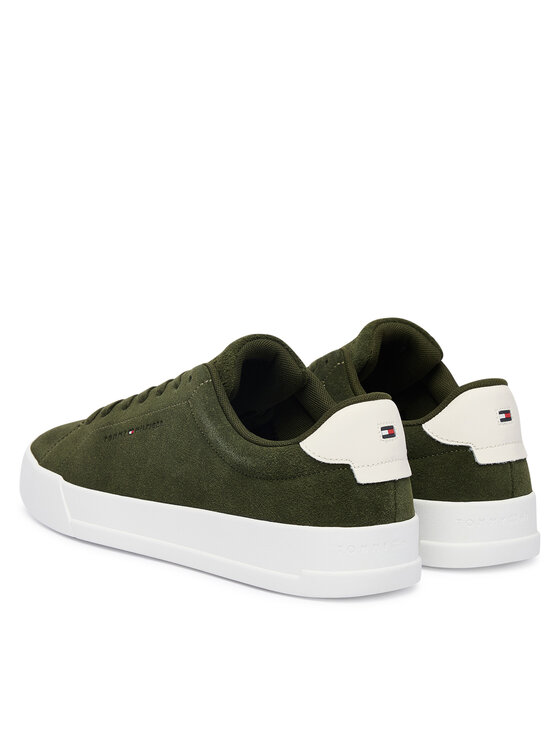 Tommy Hilfiger Tommy Hilfiger Sneakersy Th Court Core Suede FM0FM05716 Zelená