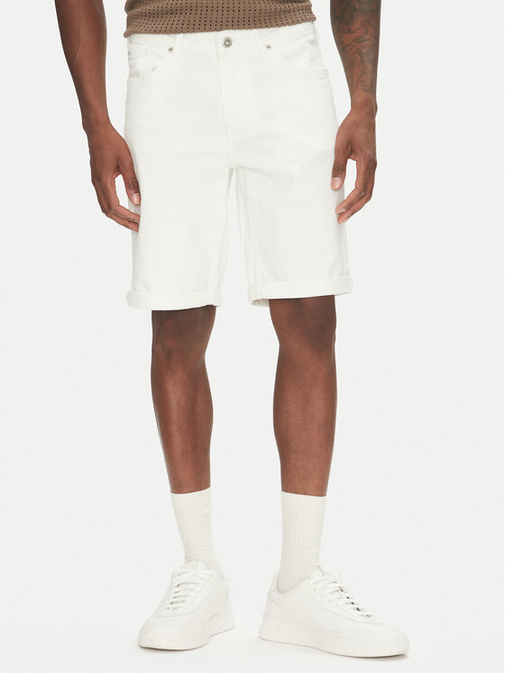Lindbergh Džínsové šortky 30-550002WHI Biela Regular Fit