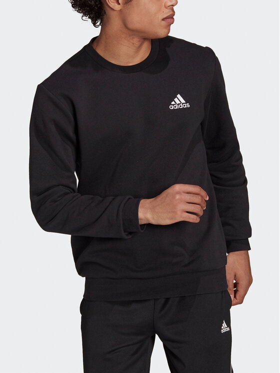 adidas adidas Džemperis Essentials Fleece Sweatshirt GV5295 Juoda Regular Fit