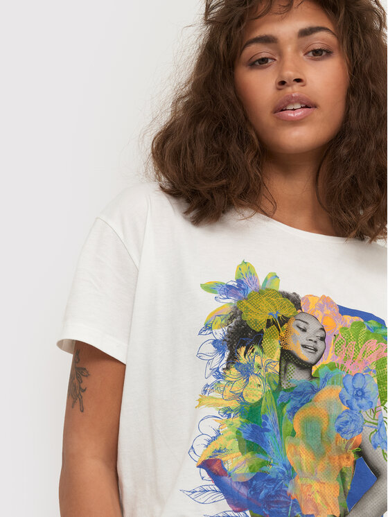 Cream Cream T-shirt CRZera 10611112 Bijela Relaxed Fit