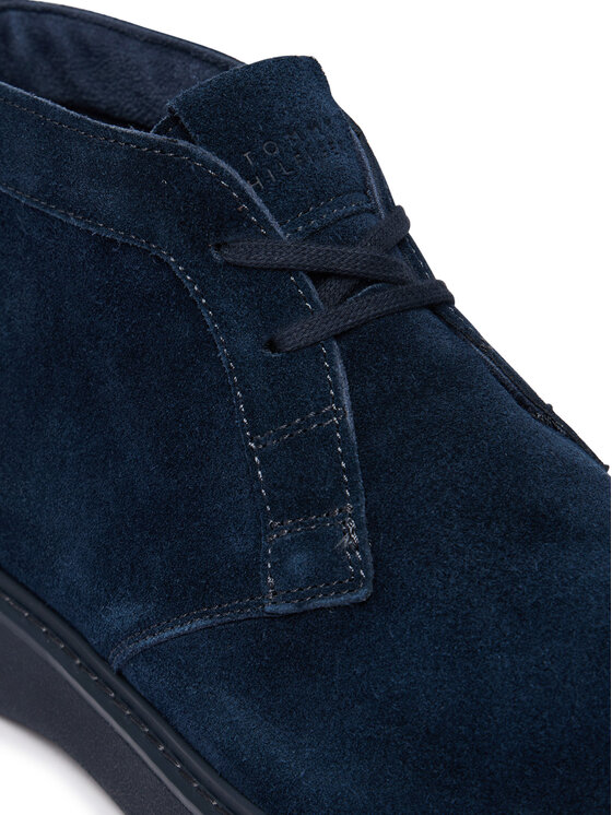 Tommy Hilfiger Tommy Hilfiger Schnürschuhe Comfort Suede Chukka FM0FM06074 Dunkelblau