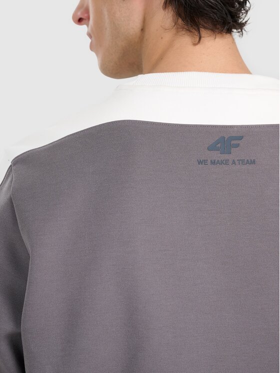 4F 4F Felpa 4FRAW25TSWSM2457-23S Grigio Regular Fit