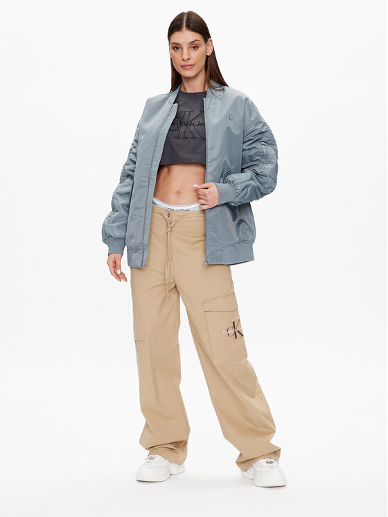 Calvin Klein Jeans Calvin Klein Jeans Μπόμπερ μπουφάν J20J221082 Μπλε Oversize