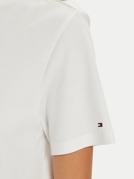 Tommy Hilfiger Tommy Hilfiger Bluză WW0WW42907 Alb Regular Fit