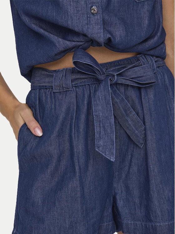 JDY JDY Šortky z materiálu Kai 15321166 Tmavomodrá Regular Fit