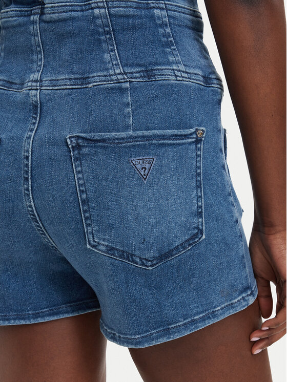 Guess Guess Комбінезон W6GKA8 D1103 Голубий Regular Fit