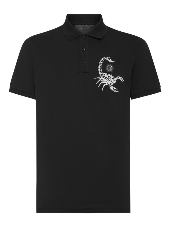 PHILIPP PLEIN PHILIPP PLEIN Polokošeľa 1541 Čierna Slim Fit