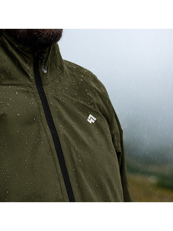 Alpinus Alpinus Kurtka przeciwdeszczowa Girdiman Khaki Regular Fit