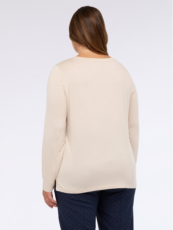 Fiorella Rubino Fiorella Rubino Bluzka G248L008560N002 Kremowy Regular Fit