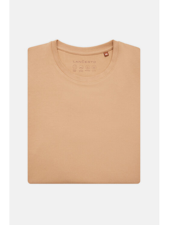 Lancerto Lancerto T-Shirt Jeffrey TS073124000038 Beżowy Regular Fit