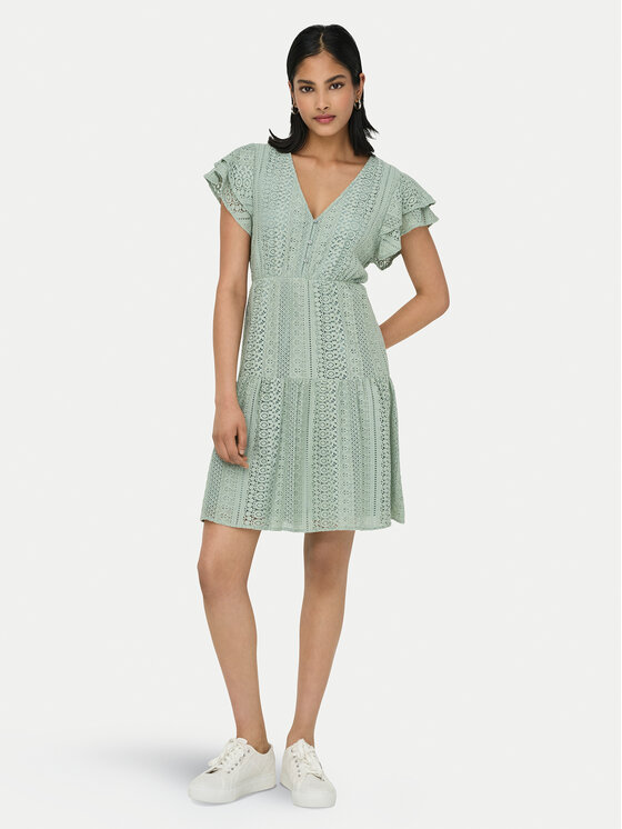 ONLY ONLY Letné šaty Helena 15303058 Svetlo zelená Regular Fit