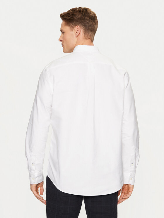 Tommy Hilfiger Tommy Hilfiger Cămașă Solid Heritage MW0MW35774 Alb Regular Fit