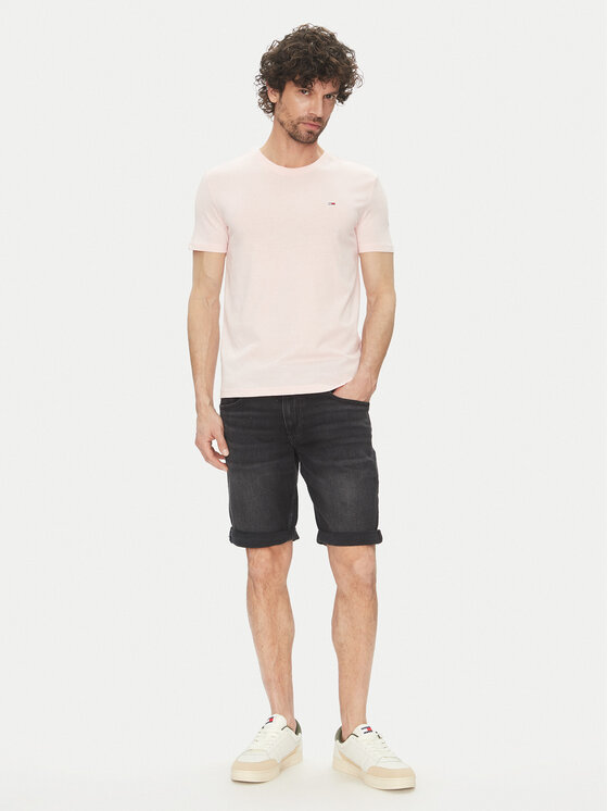 Tommy Jeans Tommy Jeans Majica DM0DM20363 Roza Slim Fit