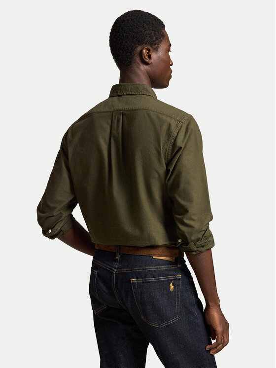 Polo Ralph Lauren Polo Ralph Lauren Риза 710805564520 Тъмнозелен Regular Fit