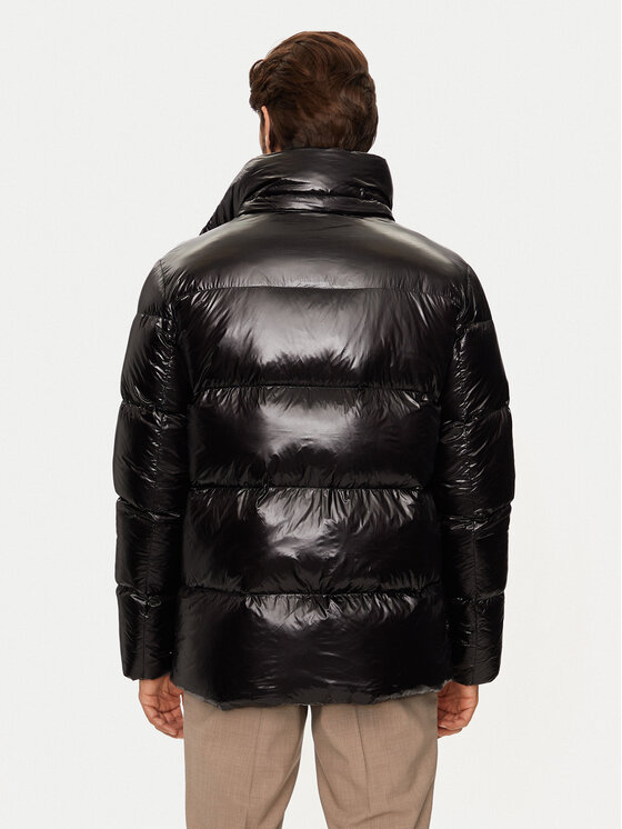Hetregó Hetregó Пухено яке Justin 8N562 Черен Regular Fit