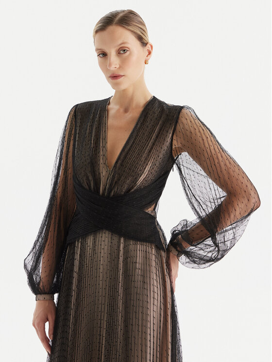 TWINSET TWINSET Estélyi ruha 252TT2021 Fekete Regular Fit