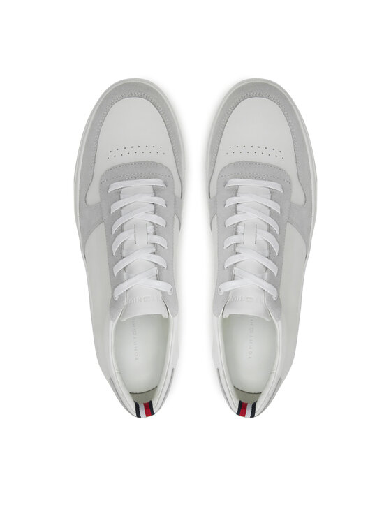 Tommy Hilfiger Tommy Hilfiger Laisvalaikio batai Premium Corporate Lth Mix FM0FM05244 Balta