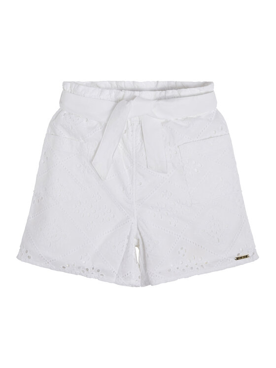 Guess Guess Šortky z materiálu J3GD04 WFGJ0 Bílá Relaxed Fit