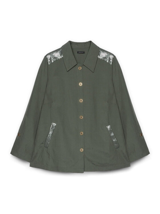 Fiorella Rubino Fiorella Rubino Camicia 5051T001278N035 Verde A-Line Fit