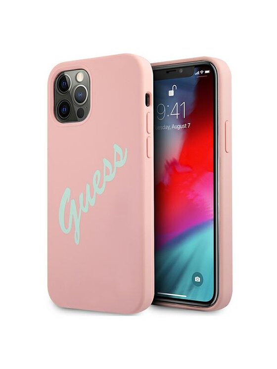 Etui na telefon Guess, Różowe, iPhone 12 Pro Max
