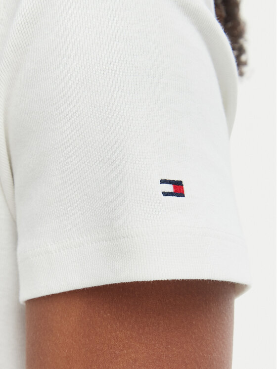 Tommy Hilfiger Tommy Hilfiger Pólóing WW0WW49252 Fehér Slim Fit