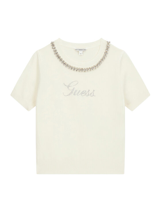 Guess Guess Πουλόβερ J6RR14 Z2NQ2 Εκρού Regular Fit