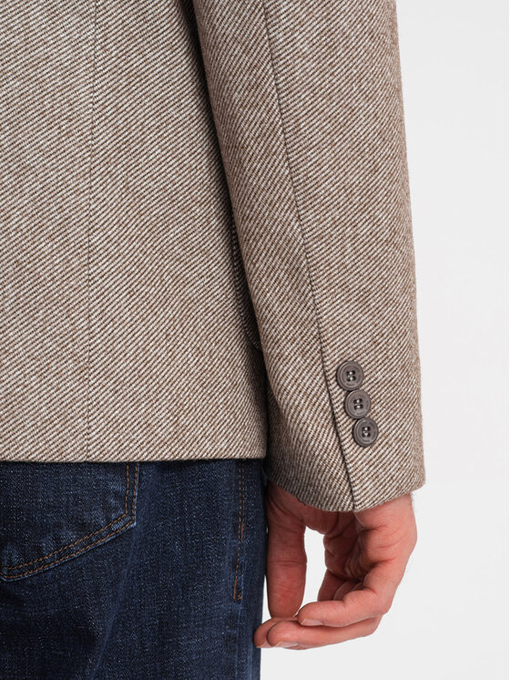 Ombre Ombre Sako OM-BLZB-0124 Hnědá Regular Fit