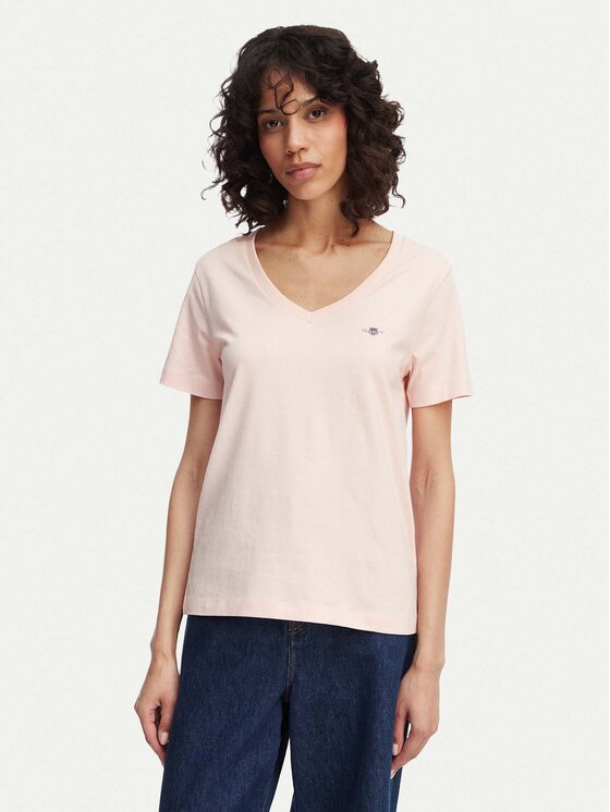 Gant Gant T-Shirt Shield 4200750 Ανοιχτό πορτοκαλί Regular Fit