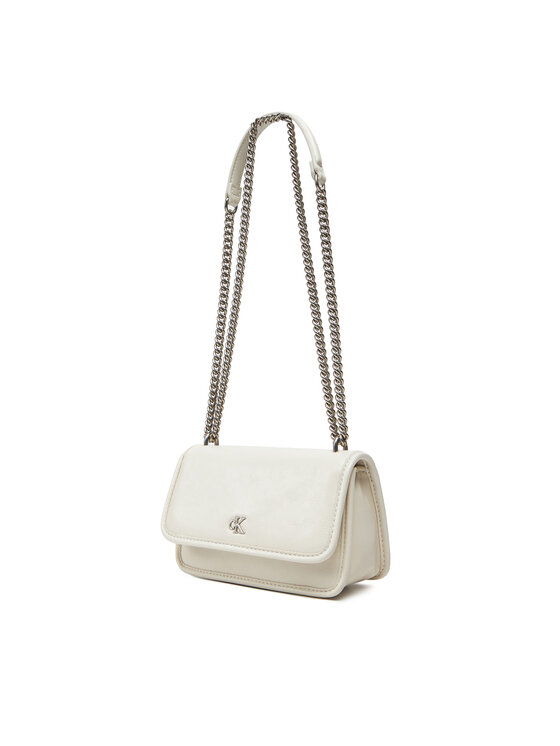 Calvin Klein Jeans Calvin Klein Jeans Geantă Chain Mini Ew Flap LV04K3085G Écru