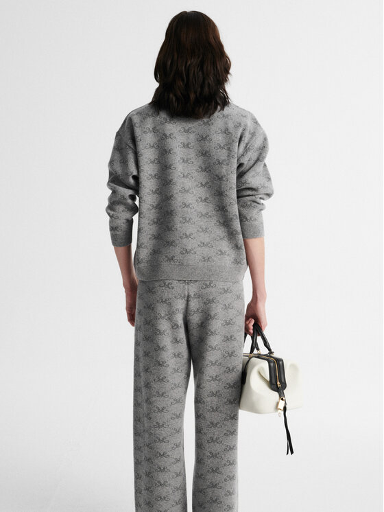 MARI PRETI MARI PRETI Spodnie materiałowe MONOGRAM M COZY Szary Regular Fit