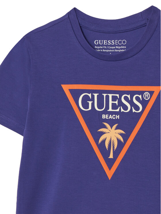 Guess Guess Majica L6GI27 J1314 Vijolična Regular Fit