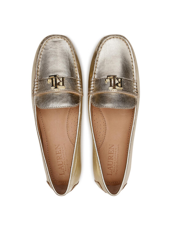 LAUREN RALPH LAUREN Lauren Ralph Lauren Mokasyny Barnsbury 802809341001 Złoty