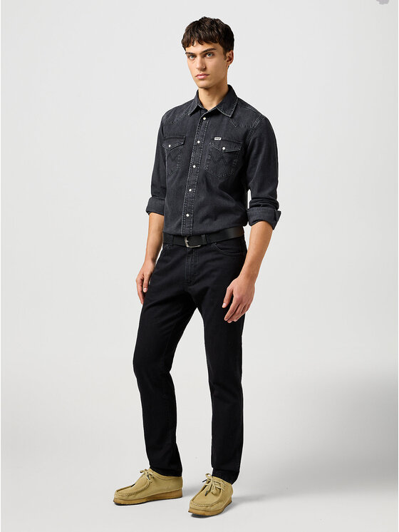 Wrangler Wrangler Jeansy RIVER Czarny Regular Fit
