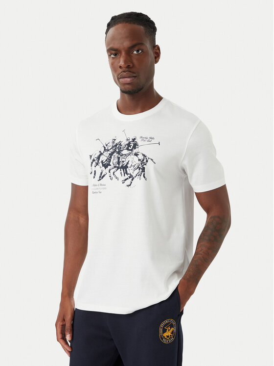 Beverly Hills Polo Club Tricou P-SS26M-TS101 Alb Regular Fit