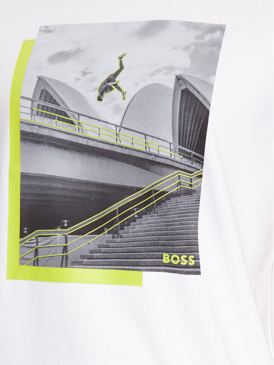 BOSS Boss Marškinėliai Tee 10 50507028 Balta Regular Fit
