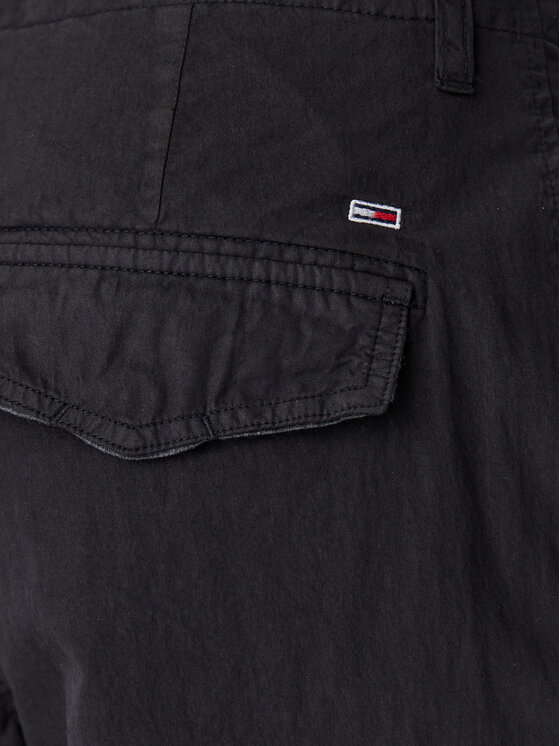 Tommy Jeans Tommy Jeans Hlače iz tkanine DW0DW20350 Črna Relaxed Fit