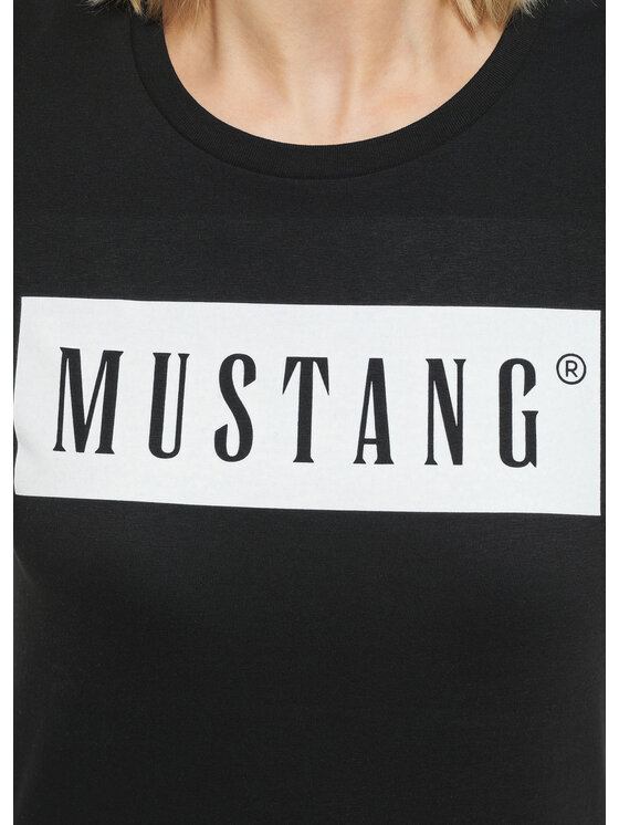Mustang Mustang T-Shirt Alina C Logo Tee Czarny Regular Fit