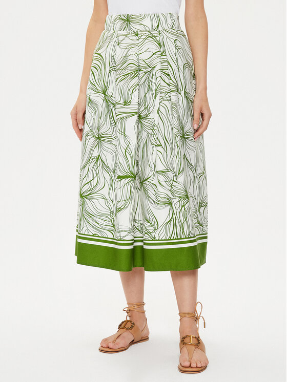 United Colors Of Benetton Fustă trapez 4LMAD003M Verde Regular Fit