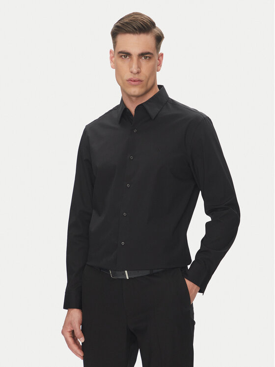 Calvin Klein Calvin Klein Košile LV04LB148G Černá Slim Fit