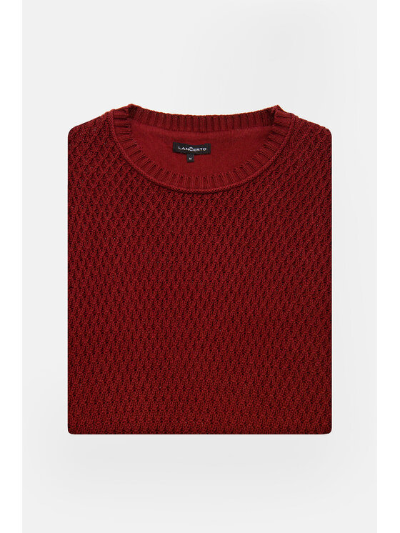 Lancerto Lancerto Sweter Miguel Czerwony Regular Fit