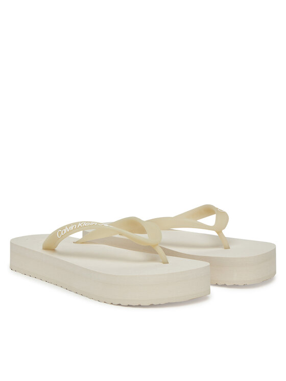 Calvin Klein Jeans Calvin Klein Jeans Flip-flops Beach Sandal Flatform Tpu YW0YW01830 Ekru