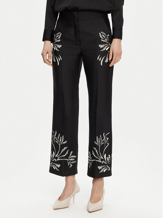 Marella Marella Hlače Egizio 2513131043 Crna Flare Fit