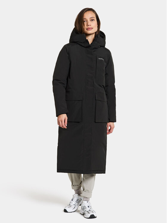 Didriksons Didriksons Parka Leya 504846 Fekete Relaxed Fit
