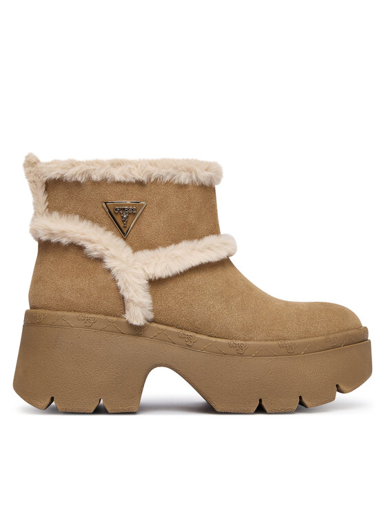 Guess Guess Polokozačky FLFBRD ESU10 Béžová