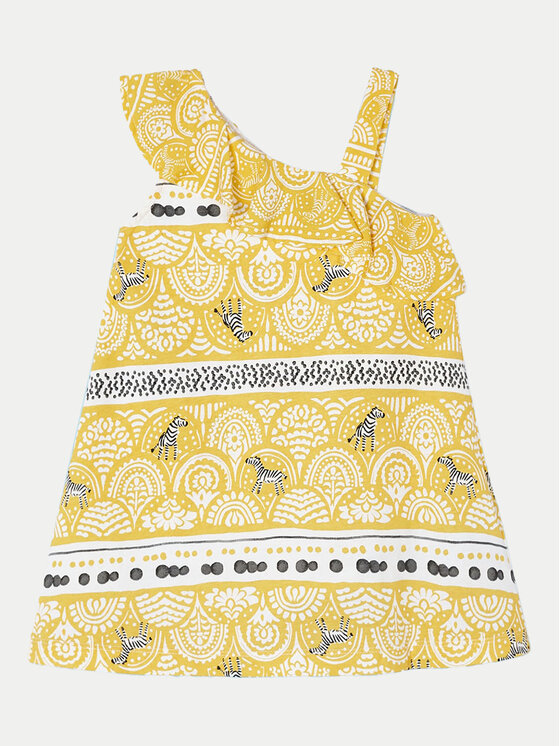 Mayoral Mayoral Лятна рокля 3951 Жълт Regular Fit