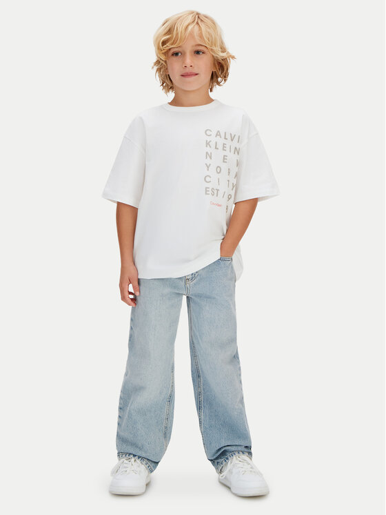 Calvin Klein Jeans Calvin Klein Jeans T-Shirt LVCKSJA02B Biały Relaxed Fit