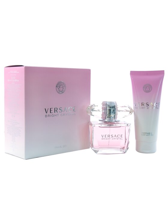 Versace Versace Versace Bright Crystal zestaw woda toaletowa spray 90ml + balsam do ciała 100ml Zestaw zapachowy