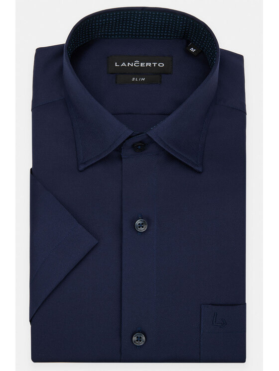 Lancerto Lancerto Koszula Meryl KO073123000047 Granatowy Slim Fit