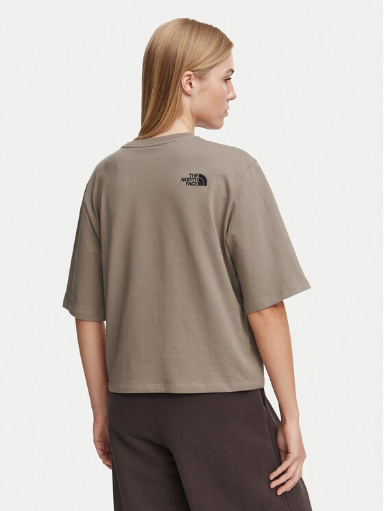 The North Face The North Face T-Shirt NF0A8JAP Beżowy ciemny Boxy Fit